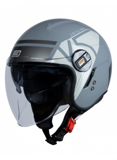 Casco de moto Jet urbano con gafa de sol Origine Alpha V5 Cool Grey E2206