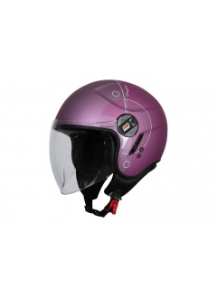 Capacete de motocicleta Jet com parasol Origine Alpha Upndown Purple Matt E2206